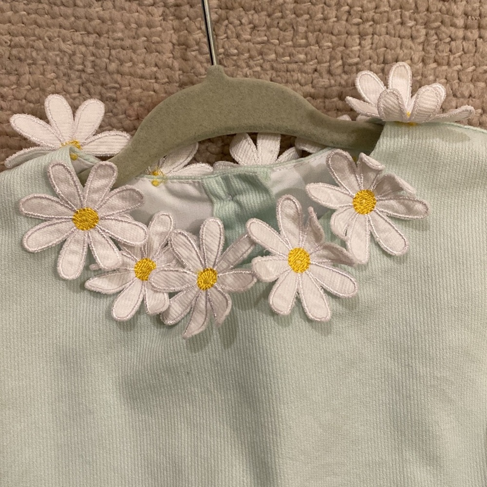 Dondolo mint green daisy dress, tag says 5 but definitely runs more like a 3/4 - Picture 6 of 6